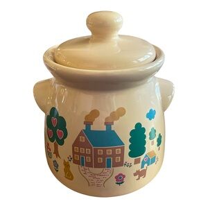 Vintage Vermillion Welcome To My Home Canister